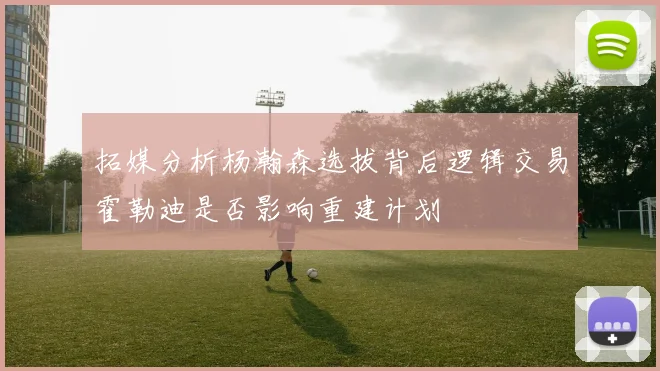 拓媒分析杨瀚森选拔背后逻辑交易霍勒迪是否影响重建计划
